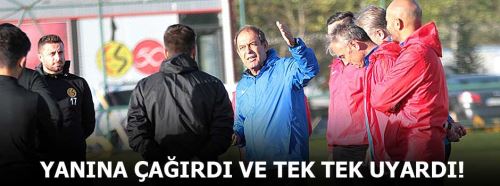 Yücel İldiz antrenmanda tek tek uyardı