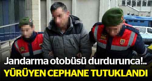 Yürüyen cephane tutuklandı