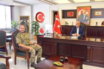 Garnizon Komutanı Mühimmat Yüzbaşı Caner Yılmaz’Dan Başkan Bakkalcıoğlu’Na Ziyaret
