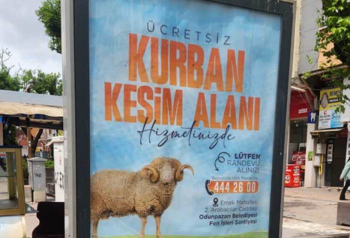 Odunpazarı’ndan ücretsiz kurban kesim alanı hizmeti Odunpazarı’ndan ücretsiz kurban kesim alanı hizmeti