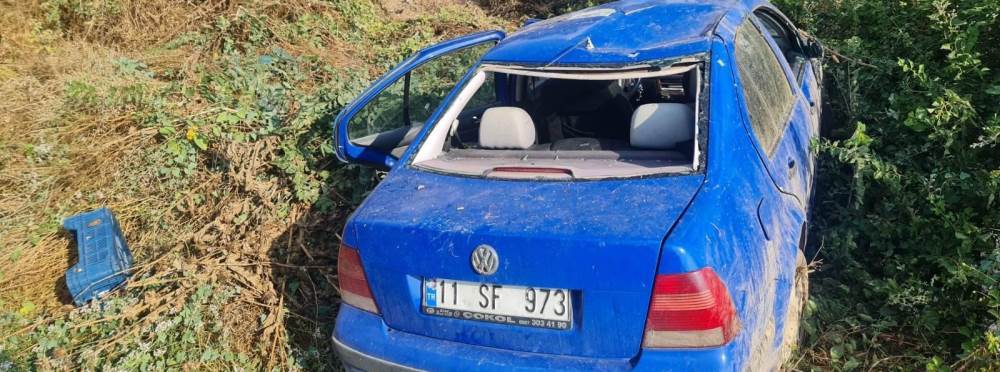 Bilecik'te otomobil takla attı: 1 yaralı