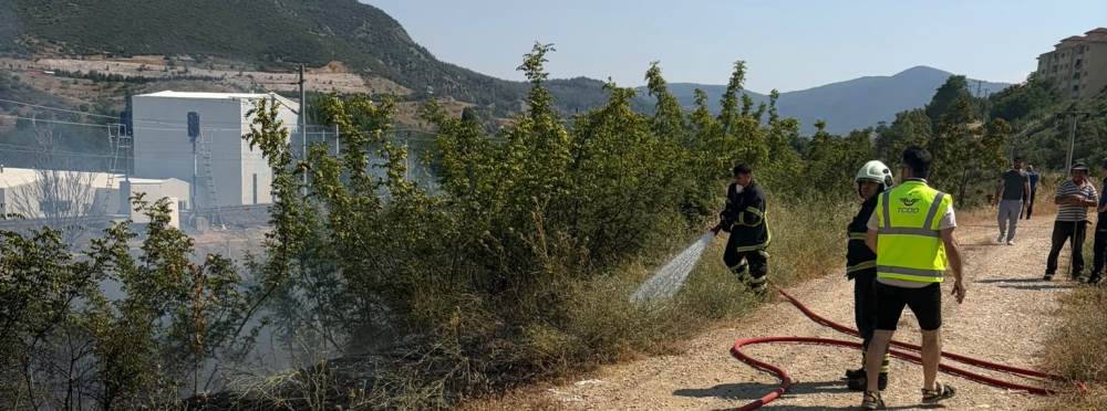 Bilecik'te yangın YHT hattına sıçramadan sönd…