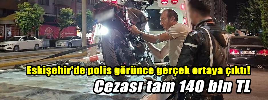 Bu yöntemi kullanan yandı! Eskişehir'de motosiklet sürücüsüne ağır fatura