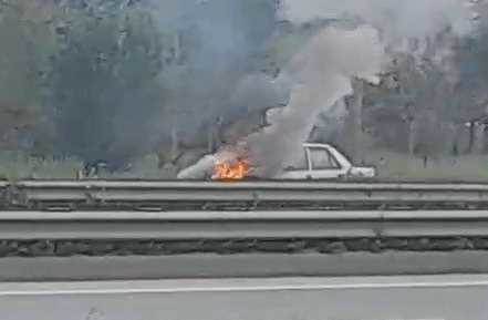 Eskişehir Çevre Yolu’nda otomobil yangını