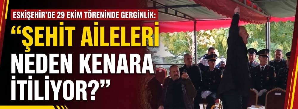 Eskişehir’de 29 Ekim töreninde gerginlik: “Şe…