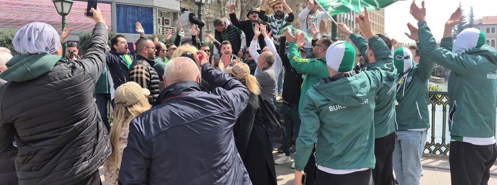 Eskişehir’de Bursaspor coşkusu: Sokaklar yeşi…