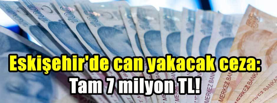 Eskişehir'de can yakacak ceza: Tam 7 milyon T…