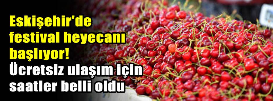 Eskişehir'de festival heyecanı başlıyor! Ücretsiz ulaşım için saatler belli oldu