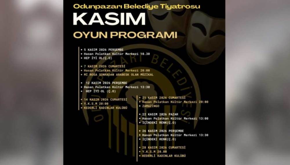 Eskişehir’de Kasım Ayı Tiyatro Programı Açıkl…