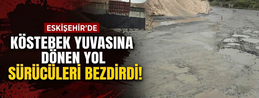 Eskişehir’de köstebek yuvasına dönen yol sürücüleri bezdirdi!