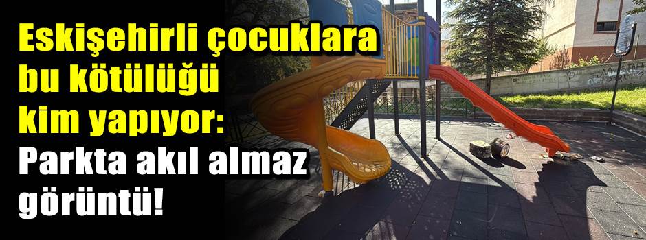 Eskişehirli çocuklara bu kötülüğü kim yapıyor: Parkta akıl almaz görüntü!
