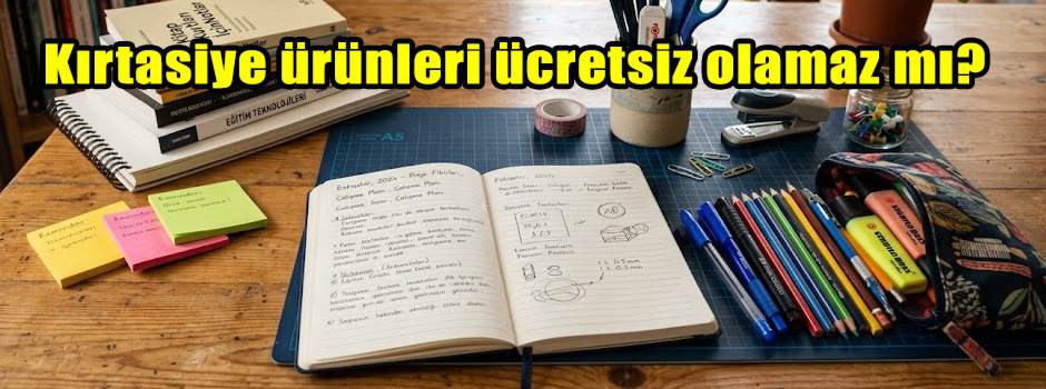 Kırtasiye ürünleri ücretsiz olamaz mı?
