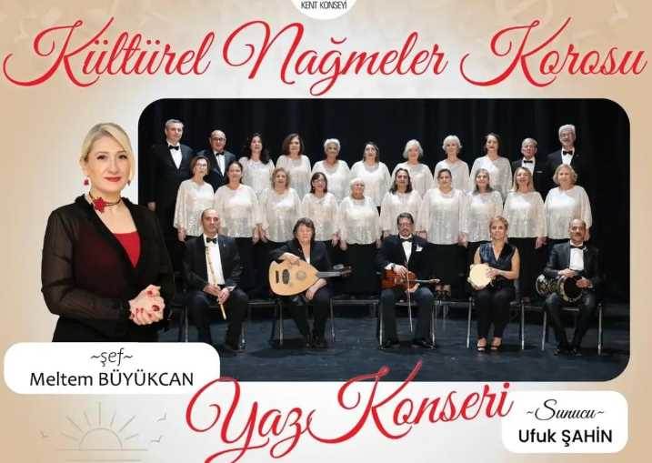 Kültürel Nağmeler Korosu yaz konseriyle sahne…