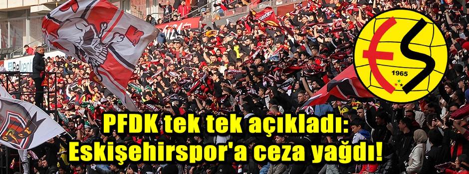 PFDK tek tek açıkladı: Eskişehirspor'a ceza yağdı!