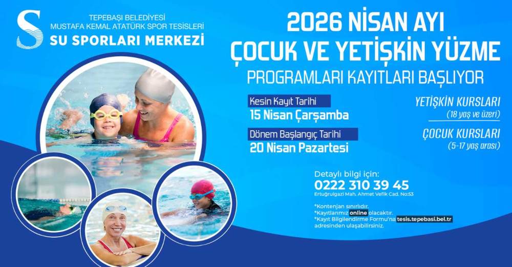 Tepebaşı’nda yüzme kursu kayıtları başlıyor: …