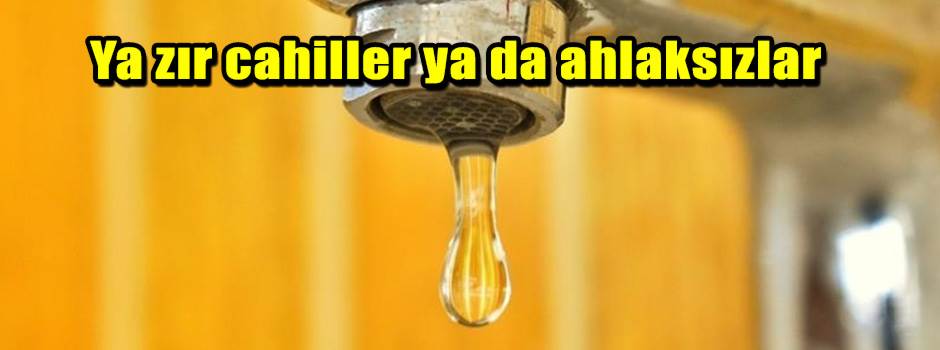 Ya zır cahiller ya da ahlaksızlar